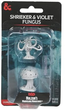 D&D Nolzur's Marvelous Miniatures : Shrieker & Violet Fungus | WizKids Unpainted Dungeons and Dragons Miniatures