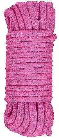 Corda in cotone morbido, 10 m di spessore, multiuso, morbida corda in cotone ritorto, per progetti fai da te e artigianato, corda da appendere (corda rosa)