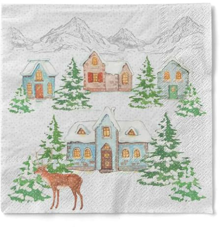Mank Tissue Servietten 3-lagig perfekt für Gastronomie und Feiern Weihnachten Advent 100 Stück Sandy 33 x 33 cm