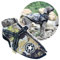 2 in 1 Hundekleidung für große Hunde, Winter Warmer Hundemantel Jacke Weste, Tiermantel Geschirr für große Hunde, (Camo)