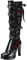 Tacchi Alti Stivali con Pelo Bows Cosplay Cuoio Legato Croce Fashion Donne Scarpe Gotico Boots Kneeth Piattaforma Stivali da Donna Scarpe Donna Sneakers Stivali Pioggia Bambino (Red, 36)