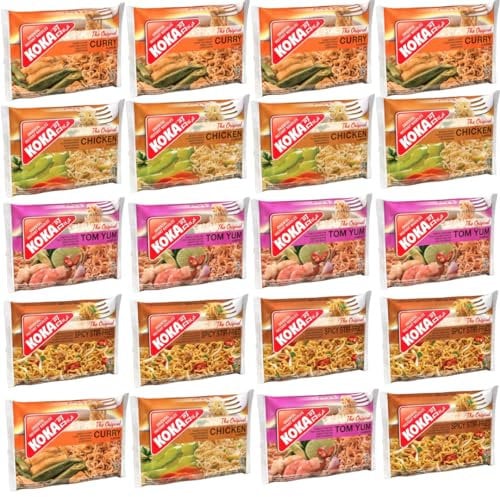 20x85g Ramen Noodles Multipack Koka The Original Chicken | Tom Yum | Original Curry | Spicy Stir-Fried