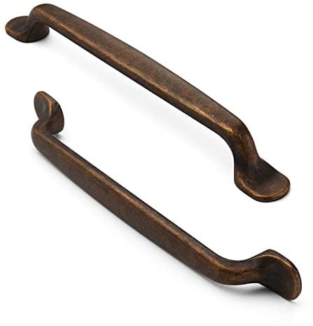 FURNIWARE 10 Stück Vintage Schrankgriffe Antik Messing Möbelgriff 160mm Lochabstand Küchengriffe Schubladengriffe Möbelgriffe Griffe Küche Küchenschränke Griffe