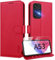 UITUIM Handyhülle für Samsung Galaxy A53 5G Klapphülle Leder Hülle mit Glas Schutzfolie Flip Case Cover Klappbar Tasche Kartenfach Etui Schutzhülle Handytasche für Samsung Galaxy A53 5G,Rot