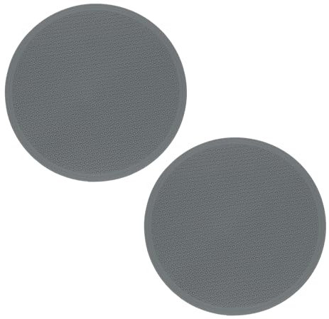 sourcing map 2pcs Silicone Trivet Mats 9.8 Dia Round Non-Slip Silicone Pot Holders for Hot Pots and Pans, Heat Resistant Hot Pads for Kitchen Hot Dishes Table Countertops, Grey