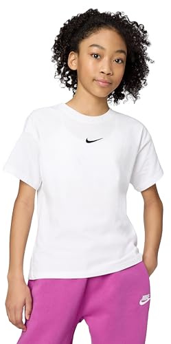 Nike Mädchen Sportswear Essential Lbr T-Shirt, White, 164/170