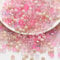 500PCS Crystal Glass Bead, Round Faceted Glass Beads, Multicolored Assorted Beads, Faux Pearls for Crafting, DIY Projects
