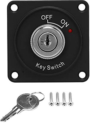 Kufughty Universal Interruttore di Accensione Un Chiave per Avviamento di Accensione del Motociclo della Barca 'Automobile 12V 2Position con 2 Chiavi
