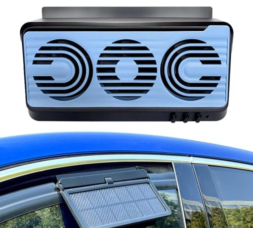 Ventilador de ventana de coche con energía solar,Ventilador de ventana de ventilador solar de coche | Ventiladores de refrigeración para automóviles con carga solar y USB - Instalación de amplificador