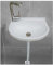 XRB2050 Lavandino a Muro in Resina, 40x28x14cm/15.7x11x5.5inch Lavandino Bagno Sospeso Salvaspazio, Lavandino Bagno Ovale per Piccolo Guardaroba Bagno Wc Degli Ospiti Bianco Accessori D