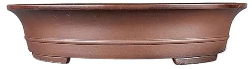 SAMCIOI Jardinières Pots de Fleurs en Argile Violette for bonsaï 25 Pouces, Grand Pot Ovale Fait à la Main en pin et cyprès Jardinières pour Plantes D'intérieur
