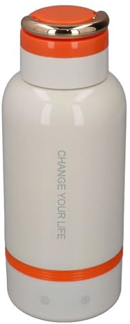 Bouilloire électrique Portable, Chaudière à Eau sans Fil Isolée à Chauffage Rapide en Acier Inoxydable de 500 Ml pour les Voyages, le thé, le café avec Batterie Li-Ion X 4,