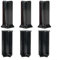 Lot de 6 blocs d'angle pour plinthes de 10 cm de hauteur, pour connecter les coins intérieurs et extérieurs (L noir)