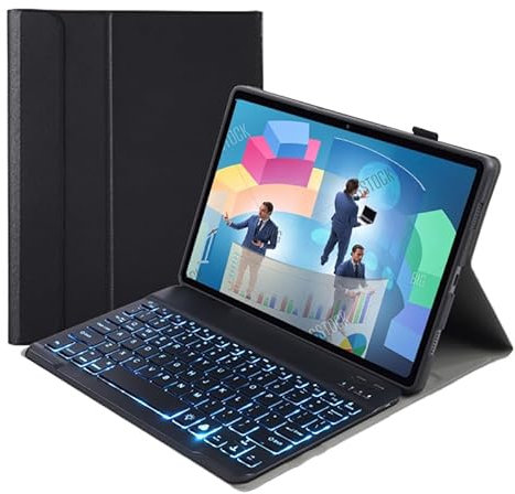 leleyo Keyboard Backlit Case for Samsung Galaxy Tab S5e 10.5 inch Tablet Smart Cover Magnetic with Removable Wireless Bluetooth Keyboard Backlit for Samsung Galaxy Tab S5e, Black