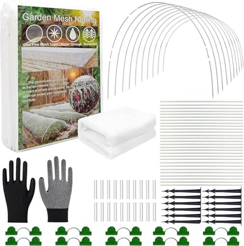 Tunnel pour plantes arche 2,5 x 15 m - Moustiquaire - Tunnel en film pour lits surélevés - Filet à légumes - Jardin - Filet de protection pour plantes - Légumes - Filet de jardin - Filet anti-insectes