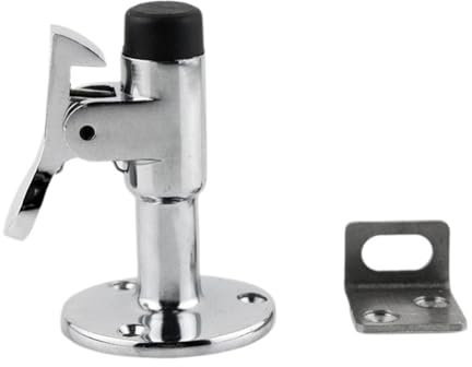 Comphic 7cm Heavy Duty DoorStop with Hook & Rubber Tip Boat Door Stopper Floor Knob Yacht RV Motorhome Spring Latch Marine