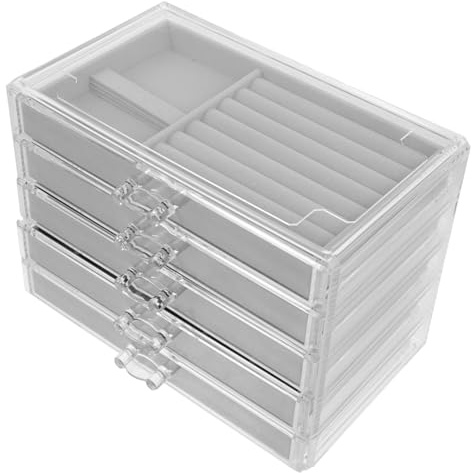 Beatifufu Acryl Rock Collection Vitrine mit Samtgefütterte Fächer für Edelsteine Kristalle Muscheln Transparenter Organizer zur Sicheren Aufbewahrung und Stilvollen Präsentation
