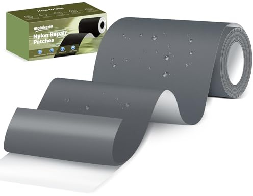 moinkerin Nylon Reparatur Patch 7.6 x 200cm Selbstklebend für Jacke & Zelt | Flexibel & zuschneidbar – für schnelle Reparaturen an Daunenjacken, Rucksäcken, Zelten, Schlafsäcken & Outdoor-Textilien