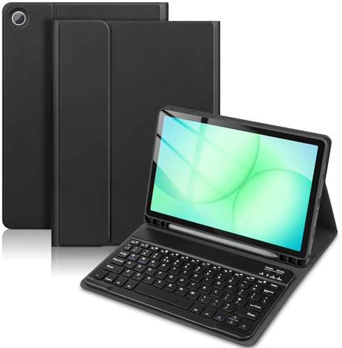 Case with Keyboard for Samsung Galaxy Tab A11+ Plus 2025/A9+ Plus 2023 | Case with Magnetic Detachable Bluetooth Keyboard for Samsung Tablets A11+ Plus Built-in S- Pen Holder for Kids Students Work
