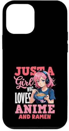 Hülle für iPhone 12 mini Mädchen, das Anime und Ramen-Nudeln liebt