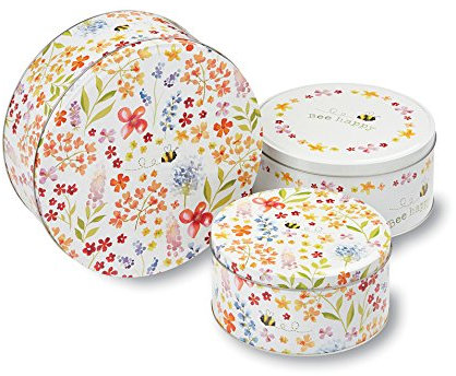 Cooksmart Bee Happy Set of 3 Printed Cake Tins