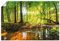 ARTLAND Wanddeko Poster & Kunstdrucke Wandposter 120x80 cm Wald Natur Landschaft Bäume Bach Sonne Frühling T9IO