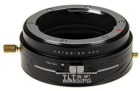 Fotodiox Pro TLT ROKR Adaptateur d'objectif Tilt/Shift Compatible avec objectifs Olympus Zuiko (Om) SLR 35 mm sur Appareil Photo Micro 4/3 Monture