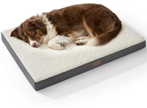 BEDSURE Großes Hundebett für große Hunde – orthopädische Hundebetten mit abnehmbarem waschbarem Bezug, Eierkiste aus Schaumstoff, geeignet für 22,7 kg bis 45,4 kg