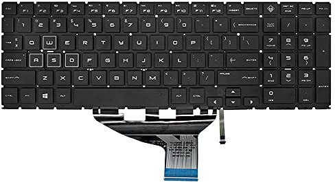 Replacement Laptop Tastatur für for HP Omen 15-dc0000 15-dc1000 Schwarz Schwarz US-englische Ausgabe