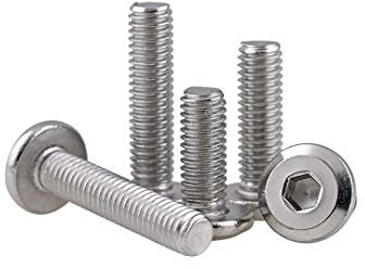 BOZONLI Perno Hueca Hexagonal Tornillos Barril Tornillos para Muebles Cunas Camas Gabinete y Sillas, M4×12mm,50 pcs