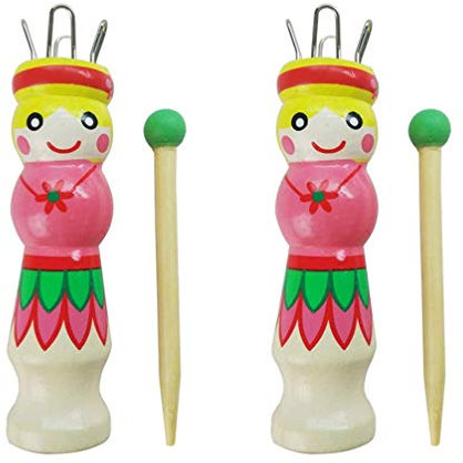 HEALLILY 2 Juegos Diy Tejedora de Carrete de Tejer Tejedora Francesa de Madera Linda (Colorida)