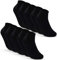 10 Paar Sneaker Socken Damen Schwarz Quarter Sportsocken Gepolstert Frotteesohle Atmungsaktiv Baumwolle 16200 WP (35-38 Schwarz)