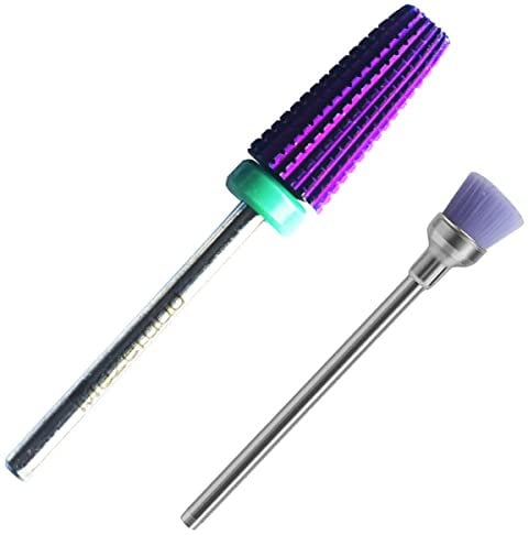Nail Drill Bits Carbide 5 in 1 Bit,Nail Drill Bits Set-2 Way Rotate Use for Both Left to Right Handed,3/32 Inch Shank Size Drill Machine for Fast Remove Acrylic or Hard Gel