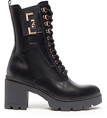 Nero Giardini I205861D Anfibi Donna in Pelle - Nero 36 EU