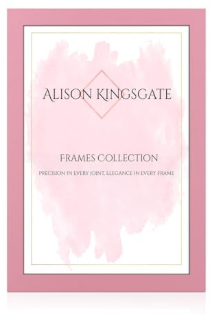 Alison Kingsgate Modern Pink Picture Frame for Photos & Posters - A1 | Engineered Wood, Shatterproof Perspex Front, Ideal for Wall Art Display, Documents, Certificate & Home Décor