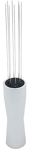 XIWENQUKU Espresso Coffee Stirrer, Coffee Stirring Tamper WDT Distribution Tool, Needle Type Distributor Hand Stirrer Tool (Silver)