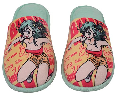 CYPBRANDS Unisex Zp-2138-db Dragon Ball-offene Hausschuhe, Bulma-Design, weich, Größe 38/39, Farbe Gelb und Blau, offizielles Produkt (CyP Brands), Medium