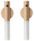 LANDGOO Lot de 2 veilleuses magnétiques à détecteur de mouvement - Éclairage LED rechargeable - Éclairage portable pour escalier - Fonctionne avec piles - Bois de frêne blanc
