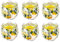 HS Candle Duftkerzen Motiv 6er Pack im Glas, Lange Brenndauer und angenehmer Duft (Lemon)