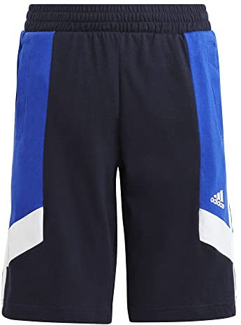 Adidas Unisex Kinder Shorts (1/2) U 3S Cb Short, Legend Ink/Semi Lucid Blue/White, IC5631, 164