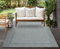 Mia´s Teppiche Malaga In- & Outdoor Teppich Flachgewebe, Modisches Design, Schicke Farben, für Balkon und Terrasse geeignet, Waschbar- und Witterungsbeständig, Grau, 080 x 150 cm