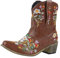 Stivali Alti Senza Tacco Stivali con Tacco Traforati Stivali Motocross Stivali Donna Estivi Traforati Pelle Tela Stivali Bianco Ciabatte Donna pelose Sandali Tacco Largo Marrone-1 39