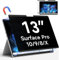Filtre de Confidentialité Magnétique pour Microsoft Surface Pro 11/10/9/8/X, 13 Pouces Protection D'écran pour Surface Pro, Amovible Filtre Anti Lumiere Bleue Anti Espion