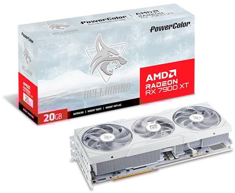 Powercolor Hellhound Spectral White AMD Radeon RX 7900XT Graphics Card 20GB GDDR6