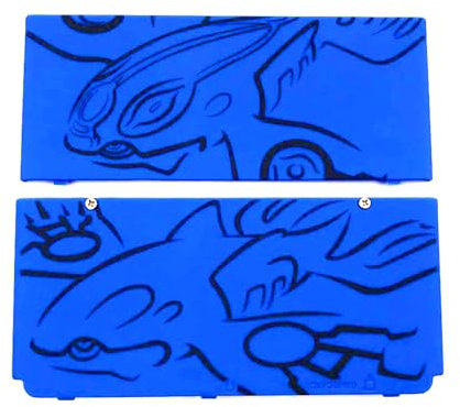 Valley Of The Sun New 3DS Ersatzgehäuse für die obere und untere Abdeckung für neue 3DS kleine Handheld-Spielkonsole, für PKM Sapphire Edition Ober-/Untere Frontplatte, 2 Stück