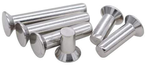 10/50pcs M1 M1.2 M2 M2.5 M3 M4 M5 M6 304 Stainless Steel Flat Countersunk Head Solid Rivet Self Plugging GB869 Diameter 1-6mm(Color:16mm,Size:M3 50pcs)
