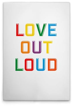 A.S. Création Leinwandbild Love Out Loud Bunt - Wandbild in Weiss, Bunt - 60 x 90 cm - DD133089