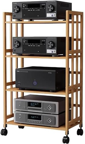 Höhenverstellbares Medien-Regal mit 5 Etagen für DVD-Player, Kabelboxen und Stereo-Komponenten, Schallplattenaufbewahrung, 102 x 38 x 123 cm
