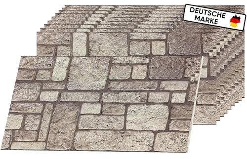 AS Country Stone | Wandverkleidung Steinoptik | 10 Stück | 3D Wandpaneele Steinoptik, Styropor-Paneele Natursteinoptik für Innenbereich, Außenbereich, Geschäftsräume | ST 230 |