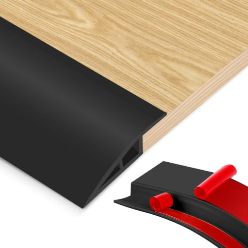 Floor Transition Strip Self-Adhesive Door Threshold Strips for Doorways, Laminate, Carpet, Bridges 10-15mm Height Gaps, Flat Flooring Edge Trim for Doorways